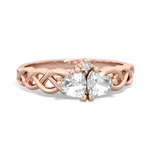 white topaz-white topaz celtic braid ring