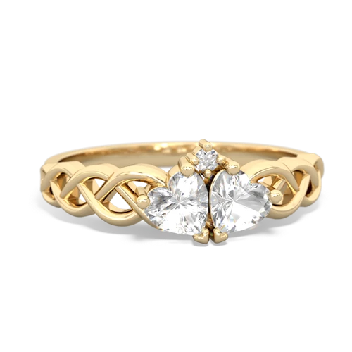 white topaz-white topaz celtic braid ring