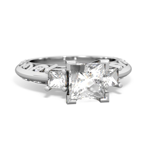 white topaz-white topaz engagement ring