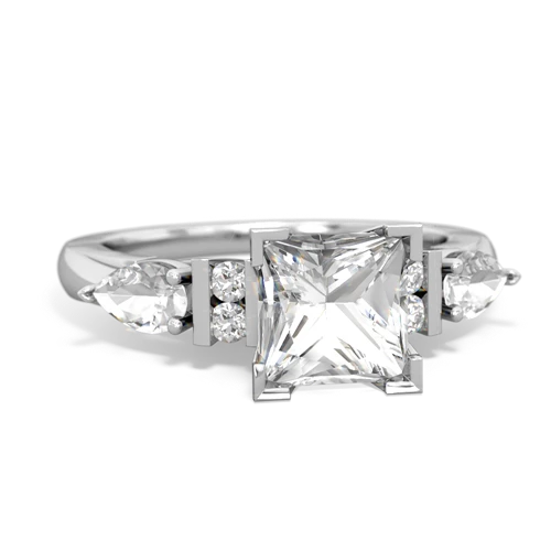 white topaz-white topaz engagement ring