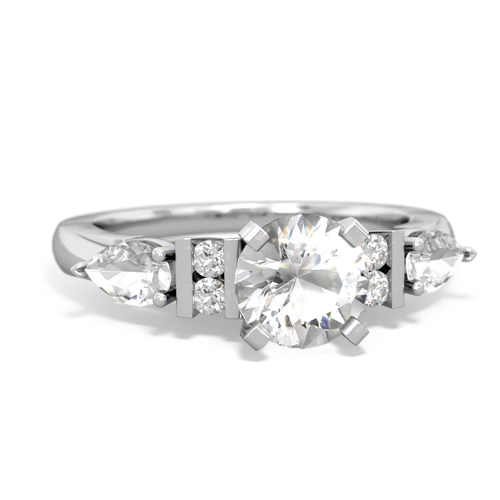 onyx-white topaz engagement ring