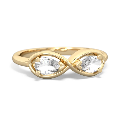 White Topaz Genuine White Topaz with Genuine White Topaz Infinity ring Ring