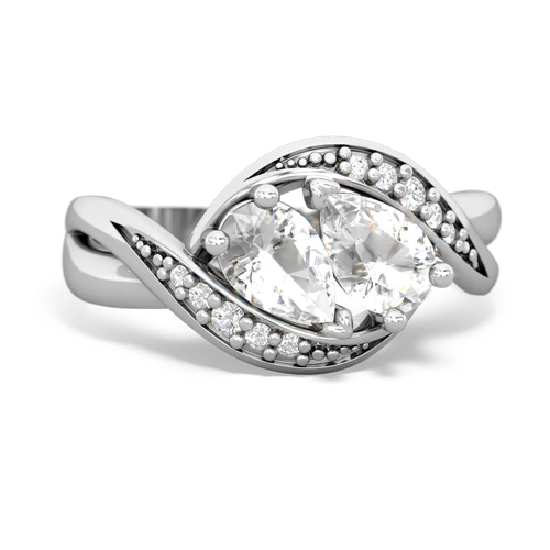 white topaz-white topaz keepsake curls ring