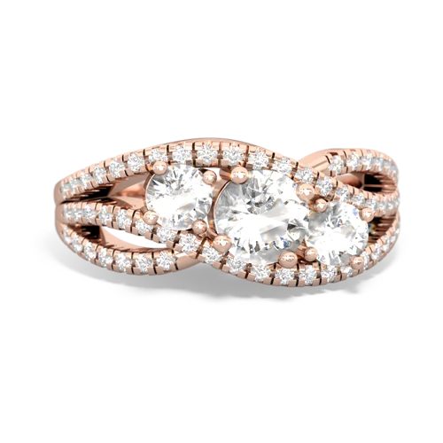 white topaz-white topaz three stone pave ring