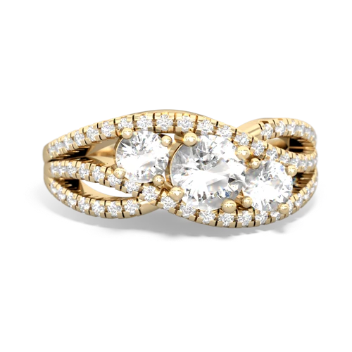 blue topaz-white topaz three stone pave ring