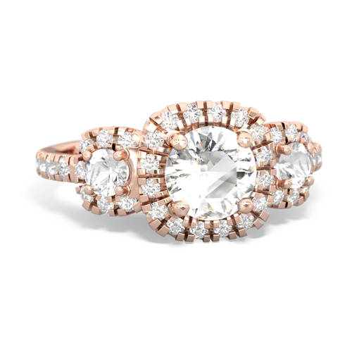 white topaz-white topaz three stone regal ring