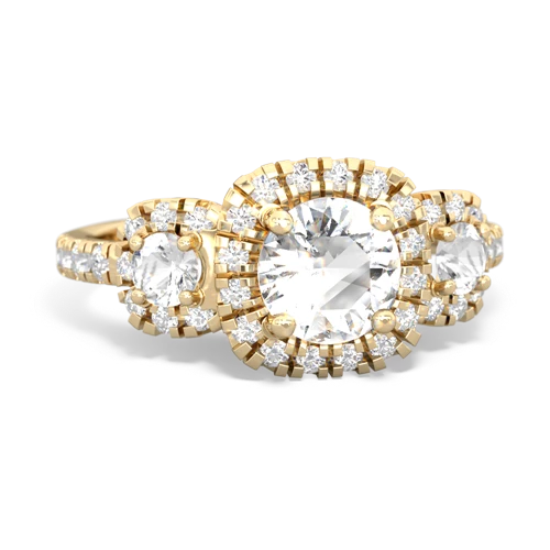 white topaz-white topaz three stone regal ring