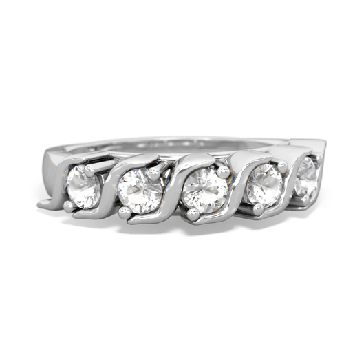 White Topaz Anniversary Band Genuine White Topaz ring Ring