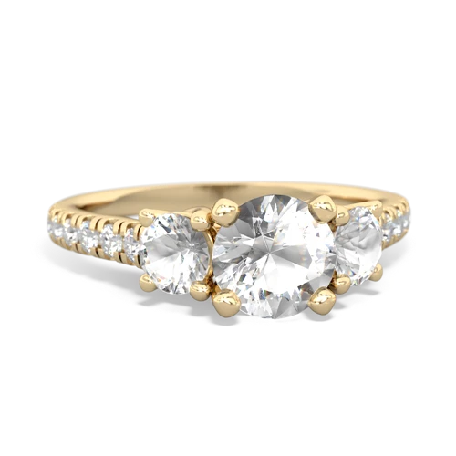 white topaz-white topaz trellis pave ring