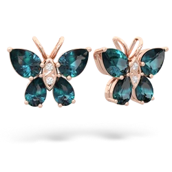 Alexandrite Butterfly 14K Rose Gold earrings E2215