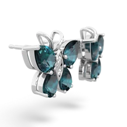 Alexandrite Butterfly 14K White Gold earrings E2215