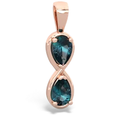 Alexandrite Infinity 14K Rose Gold pendant P5050