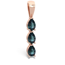 Onyx Dew Drops 14K Rose Gold pendant P2251