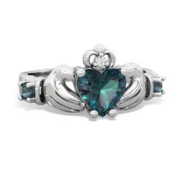 London Topaz Claddagh Keepsake 14K White Gold ring R5245