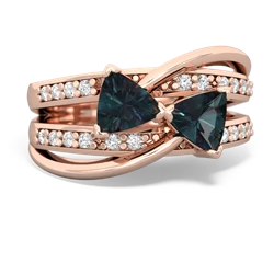 Alexandrite Bowtie 14K Rose Gold ring R2360