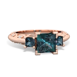 Onyx Eternal Embrace Engagement 14K Rose Gold ring C2001