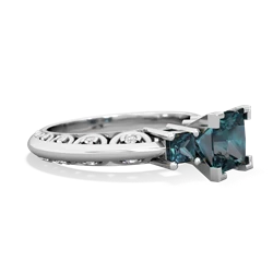 London Topaz Eternal Embrace Engagement 14K White Gold ring C2001