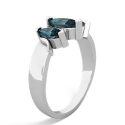 Alexandrite Three Peeks 14K White Gold ring R2433