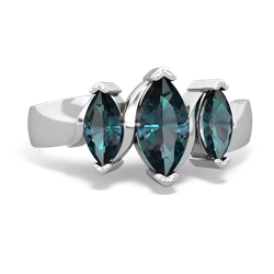 White Topaz Three Peeks 14K White Gold ring R2433