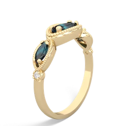 Alexandrite Milgrain Marquise 14K Yellow Gold ring R5700