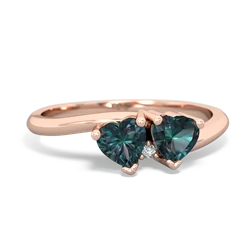 Alexandrite Sweethearts 14K Rose Gold ring R5260