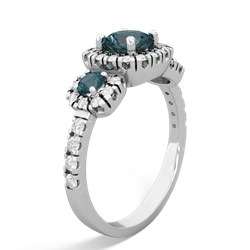 Aquamarine Regal Halo 14K White Gold ring R5350