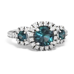 Aquamarine Regal Halo 14K White Gold ring R5350