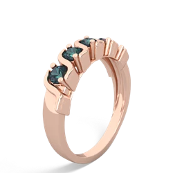 Alexandrite Anniversary Band 14K Rose Gold ring R2089