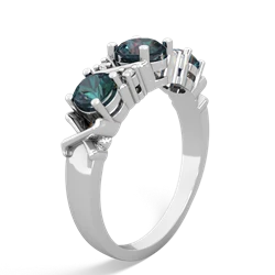 Jade Hugs And Kisses 14K White Gold ring R5016