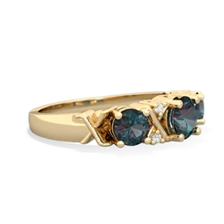 Onyx Hugs And Kisses 14K Yellow Gold ring R5016