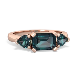 Tanzanite Three Stone 14K Rose Gold ring R5235