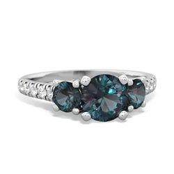 Turquoise Pave Trellis 14K White Gold ring R5500