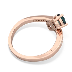 Alexandrite Channel Set Two Stone 14K Rose Gold ring R5303