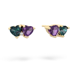 Alexandrite Sweethearts 14K Yellow Gold earrings E5260