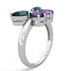 Alexandrite Butterfly 14K White Gold ring R2215