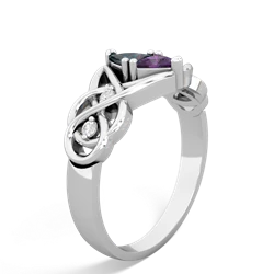 Alexandrite Keepsake Celtic Knot 14K White Gold ring R5300