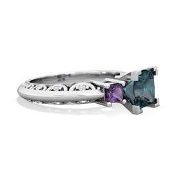 Alexandrite Eternal Embrace Engagement 14K White Gold ring C2001