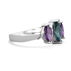 Alexandrite Three Peeks 14K White Gold ring R2433