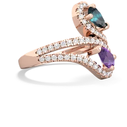 Alexandrite Diamond Dazzler 14K Rose Gold ring R3000