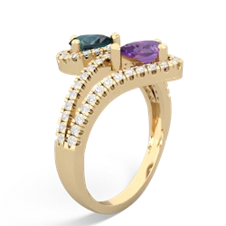 Alexandrite Diamond Dazzler 14K Yellow Gold ring R3000