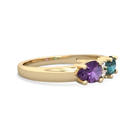 Alexandrite Pear Bowtie 14K Yellow Gold ring R0865