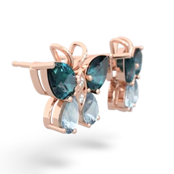 Alexandrite Butterfly 14K Rose Gold earrings E2215