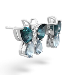 Alexandrite Butterfly 14K White Gold earrings E2215