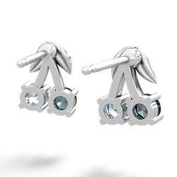 Alexandrite Sweet Cherries 14K White Gold earrings E7001