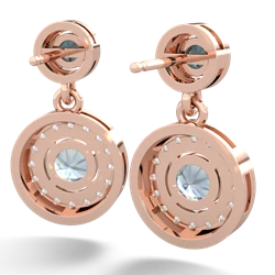 Alexandrite Halo Dangle 14K Rose Gold earrings E5319