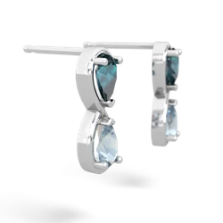 Alexandrite Infinity 14K White Gold earrings E5050