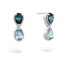 Alexandrite Infinity 14K White Gold earrings E5050