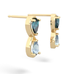 Alexandrite Infinity 14K Yellow Gold earrings E5050