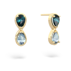 Alexandrite Infinity 14K Yellow Gold earrings E5050