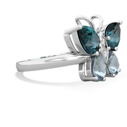 Alexandrite Butterfly 14K White Gold ring R2215